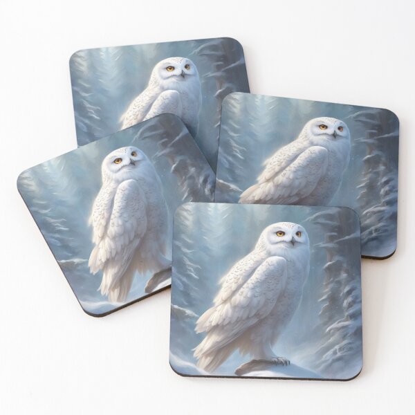 Item preview, white owl in winter designed and sold by Artyom-Ascaron.