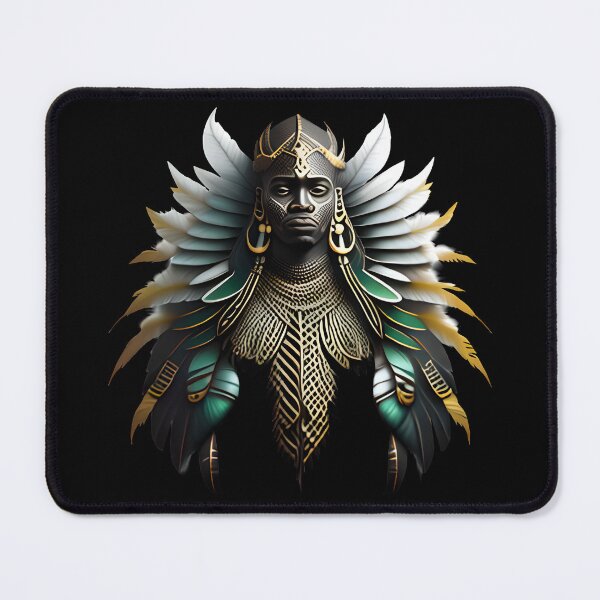 Item preview, BLACK GREEN AFRICAN WARRIOR GREEN WINGS 1 designed and sold by justyna-s28.