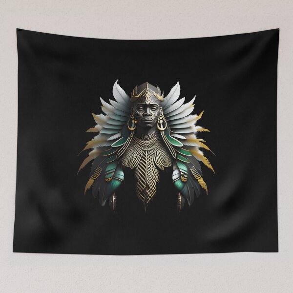 Item preview, BLACK GREEN AFRICAN WARRIOR GREEN WINGS 1 designed and sold by justyna-s28.