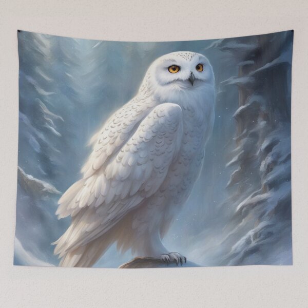 Item preview, white owl in winter designed and sold by Artyom-Ascaron.