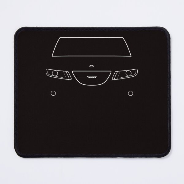 Item preview, Saab 9-5 car white outline graphic designed and sold by KELLYROSEBAU.