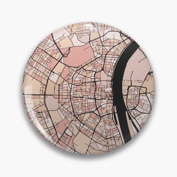 Item preview, Cologne Map Pattern in Soft Pink Pastels designed and sold by PatternMaps.