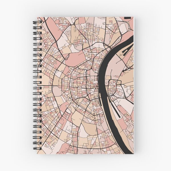 Item preview, Cologne Map Pattern in Soft Pink Pastels designed and sold by PatternMaps.