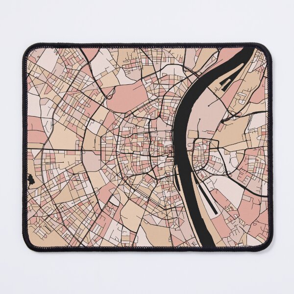 Item preview, Cologne Map Pattern in Soft Pink Pastels designed and sold by PatternMaps.