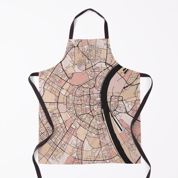 Item preview, Cologne Map Pattern in Soft Pink Pastels designed and sold by PatternMaps.