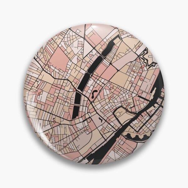 Item preview, Copenhagen Map Pattern in Soft Pink Pastels designed and sold by PatternMaps.