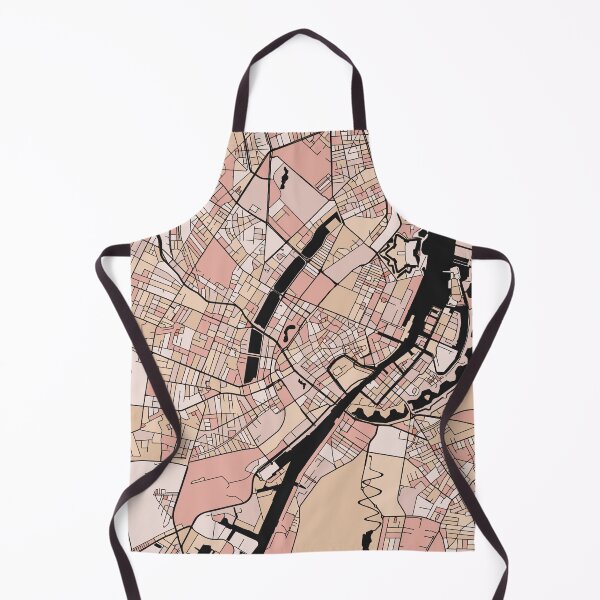 Item preview, Copenhagen Map Pattern in Soft Pink Pastels designed and sold by PatternMaps.