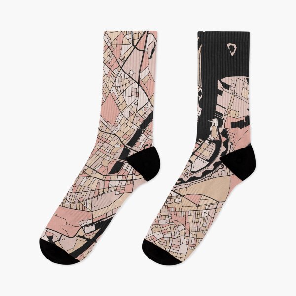 Item preview, Copenhagen Map Pattern in Soft Pink Pastels designed and sold by PatternMaps.