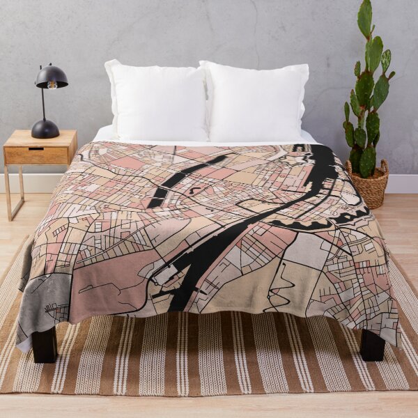 Item preview, Copenhagen Map Pattern in Soft Pink Pastels designed and sold by PatternMaps.