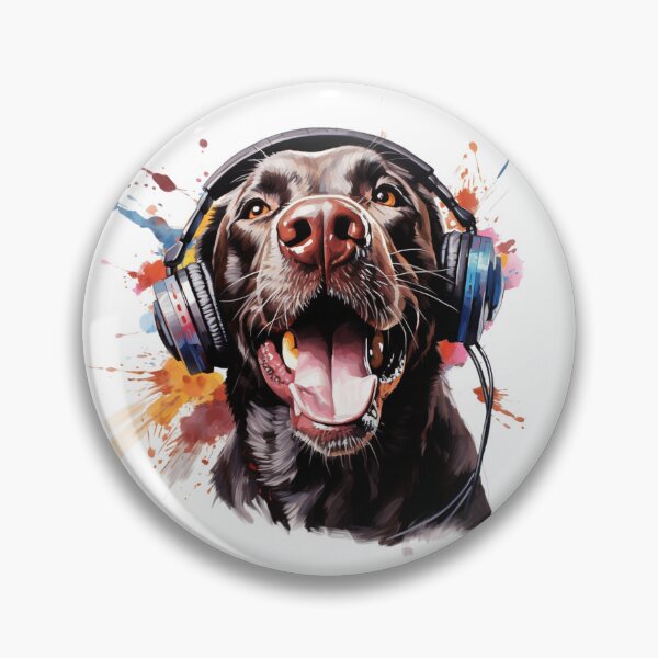 Artikelvorschau, Lustiger brauner Labrador, der Musik hört entworfen und verkauft von PrzemekJAS.
