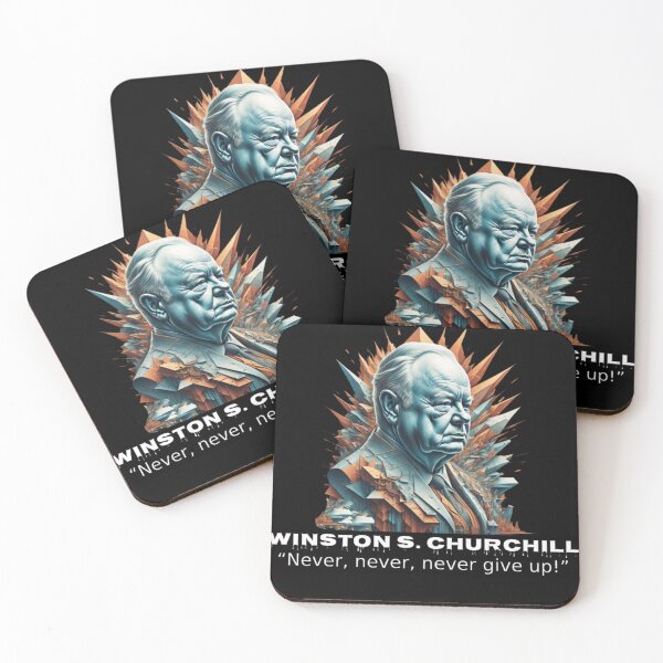 Item preview, Abstract Winston Churchill Portrait with Quote designed and sold by Hungry-Murphy.