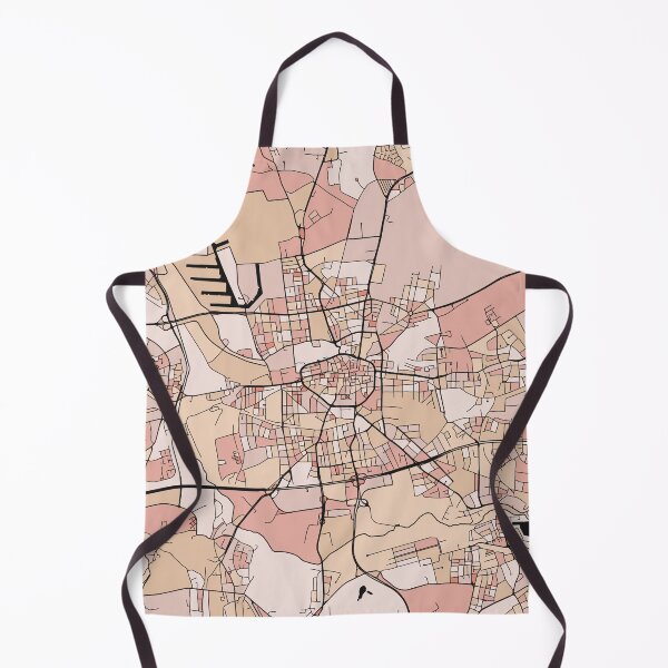 Item preview, Dortmund Map Pattern in Soft Pink Pastels designed and sold by PatternMaps.