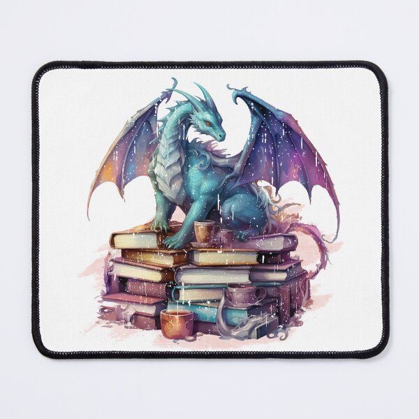 Aperçu de l'œuvre  Dragons et livres créée et vendue par PrettyPittie Shop.