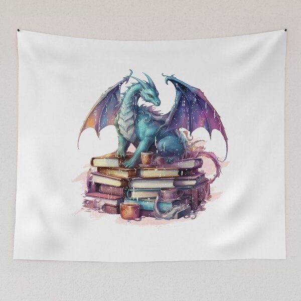 Item preview,  Dragons and books designed and sold by PrettyPittie Shop.