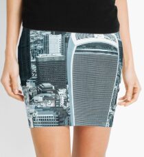 London City scape with a blue hue Mini Skirt