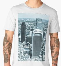 London City scape with a blue hue Men's Premium T-Shirt