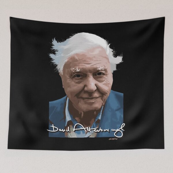 Item preview, david tv attenborough signed portrait designed and sold by KymaniMayo94.