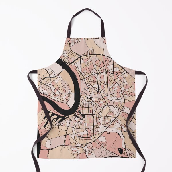 Item preview, Dusseldorf Map Pattern in Soft Pink Pastels designed and sold by PatternMaps.