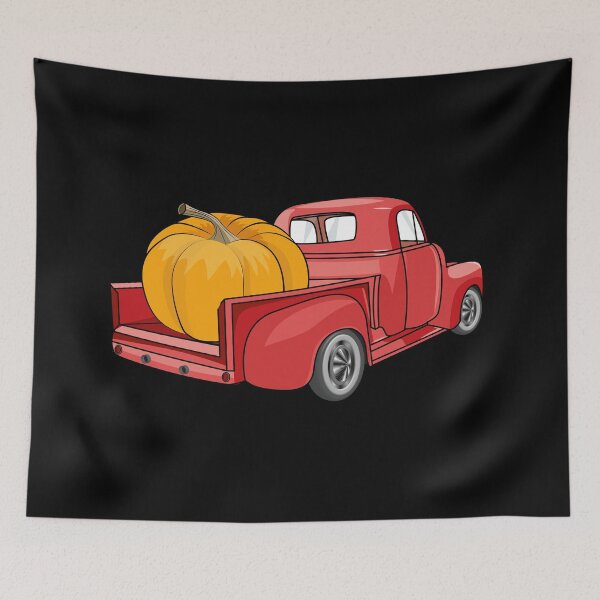 Item preview, Vintage Pumpkin Truck Art designed and sold by Ayesha Saleem.