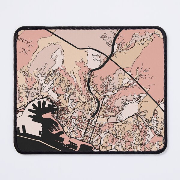 Item preview, Genoa Map Pattern in Soft Pink Pastels designed and sold by PatternMaps.