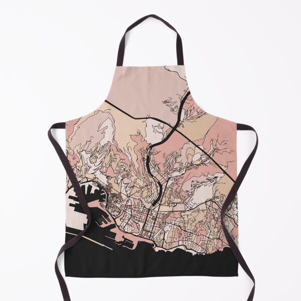 Item preview, Genoa Map Pattern in Soft Pink Pastels designed and sold by PatternMaps.