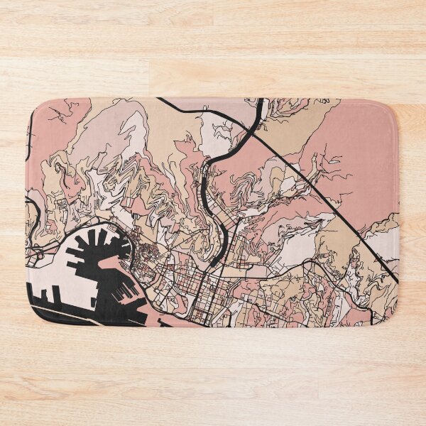 Item preview, Genoa Map Pattern in Soft Pink Pastels designed and sold by PatternMaps.