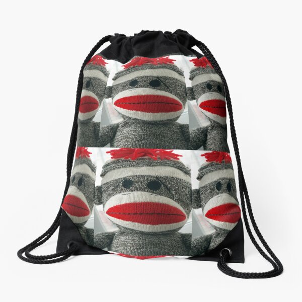 Sock Monkey Drawstring Bag
