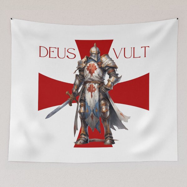Item preview, Deus Vult Crusader Medieval Knight designed and sold by AgeOfHeroes.