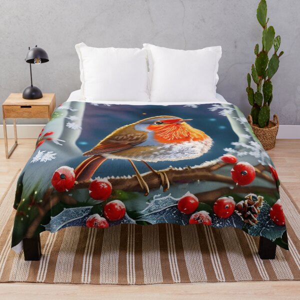 Item preview, Cautivante escena navideña: Robin Redbreast en Winter Wonderland designed and sold by The Digital Compass.