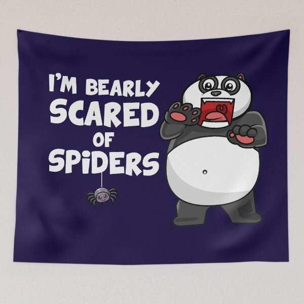 Item preview, Bearly scared of spiders (on dark colors) designed and sold by messy-nessie.