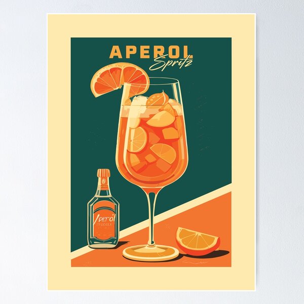 Artikel-Vorschau von Aperol Spritz Vintage Mid-Century Modern Poster, designt und verkauft von Vintaprints-co.