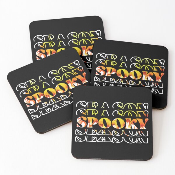 Item preview, Spooky Season Texts With Scary Orange Halloween Background designed and sold by my-green-gecko.