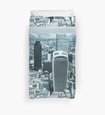 London City scape with a blue hue Duvet Cover