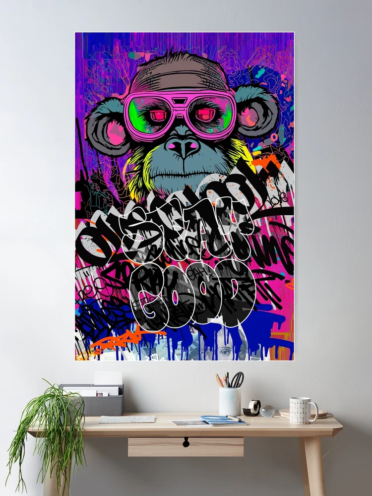 Cyberpunk Monkey Graffiti II