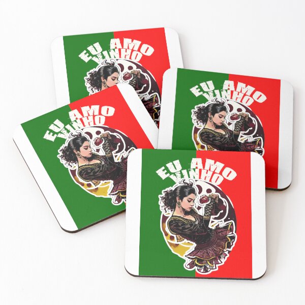 Item preview, flamengo woman Eu amo vinho "i love vine" themed graphic design designed and sold by ironpalette.