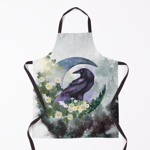 Item preview, Chamomile and Crow, Watercolor Graphic Design Artwork designed and sold by Lunardreams54.