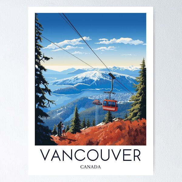 Item preview, A Pop Art Travel Print of Vancouver - Canada  designed and sold by StudioRedKoala.
