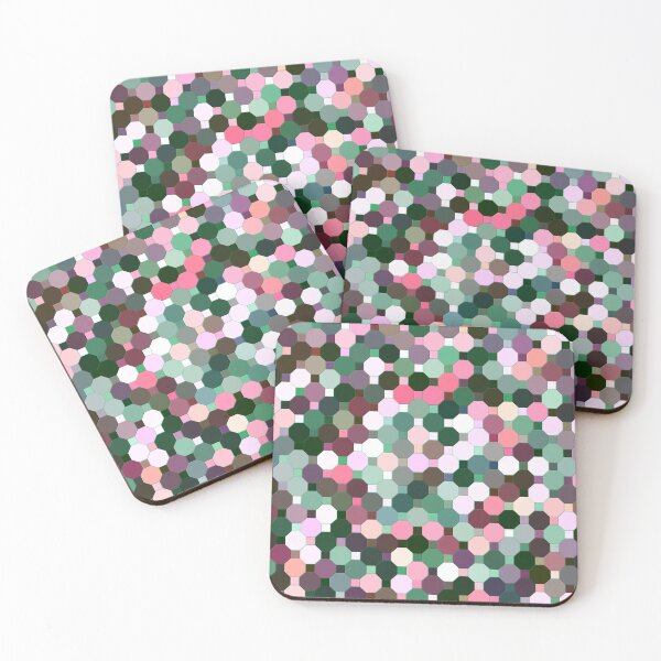 Item preview, Abstract Green, Pink, Purple and White Octagons designed and sold by KaSaPo.