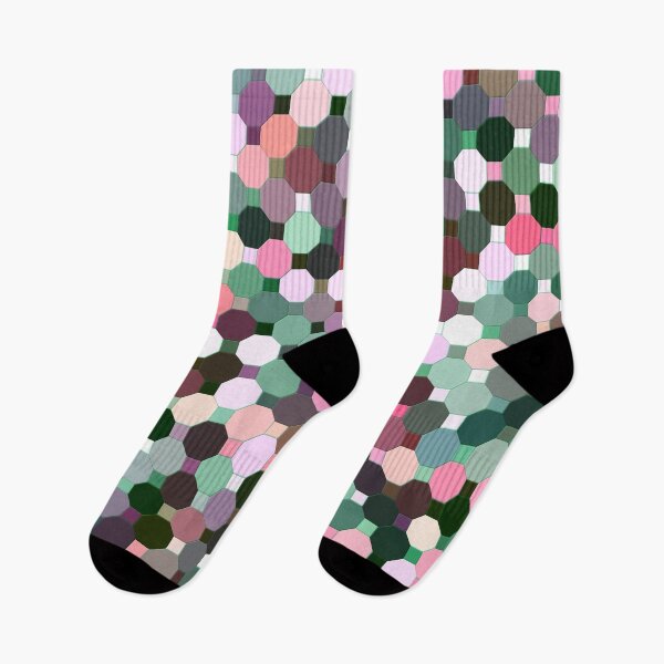 Item preview, Abstract Green, Pink, Purple and White Octagons designed and sold by KaSaPo.