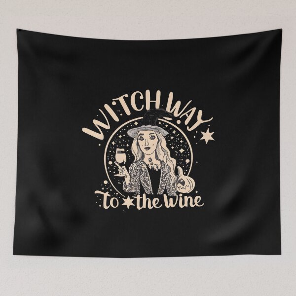 Item preview, Witch Way To The Wine Funny Halloween designed and sold by GalaxyGraffiti.