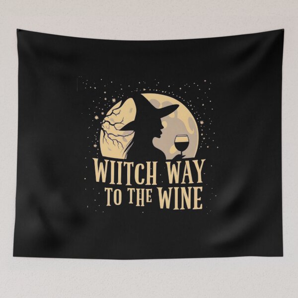 Item preview, Witch Way To The Wine Funny Halloween designed and sold by GalaxyGraffiti.