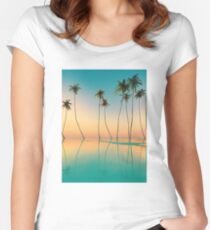 Ocean Sunset Women's Fitted Scoop T-Shirt