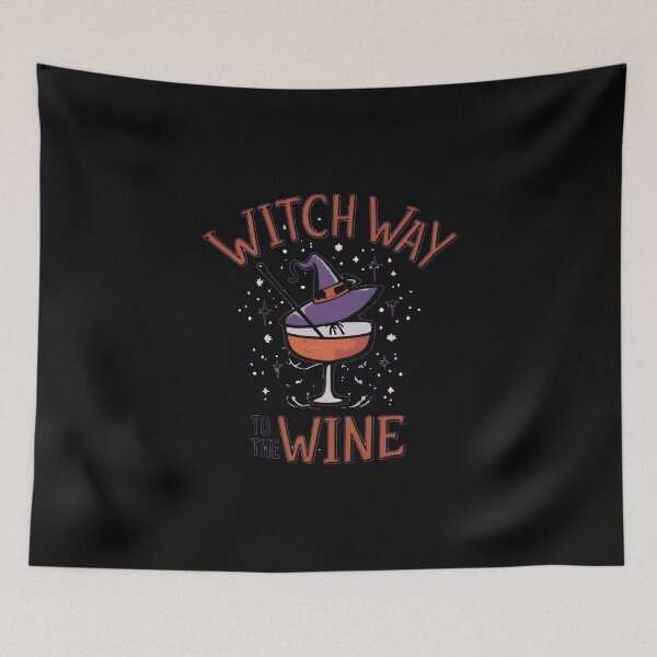 Item preview, Witch Way To The Wine Funny Halloween designed and sold by GalaxyGraffiti.