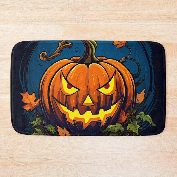 Item preview, Halloween Jack-O-Lantern with Leaves designed and sold by artsyder.