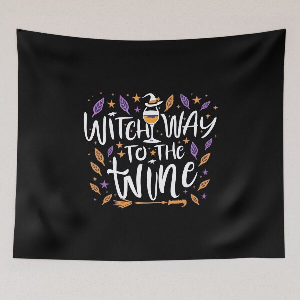 Item preview, Witch Way To The Wine Funny Halloween designed and sold by GalaxyGraffiti.