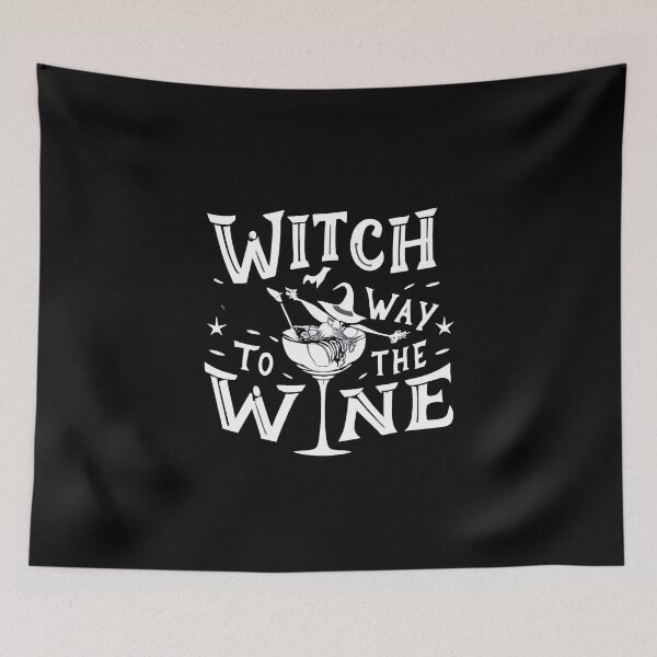 Item preview, Witch Way To The Wine Funny Halloween designed and sold by GalaxyGraffiti.