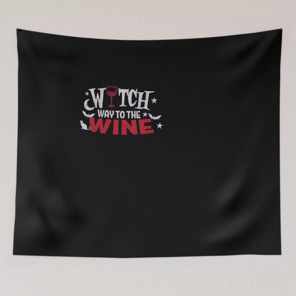 Item preview, Witch Way To The Wine Funny Halloween designed and sold by GalaxyGraffiti.