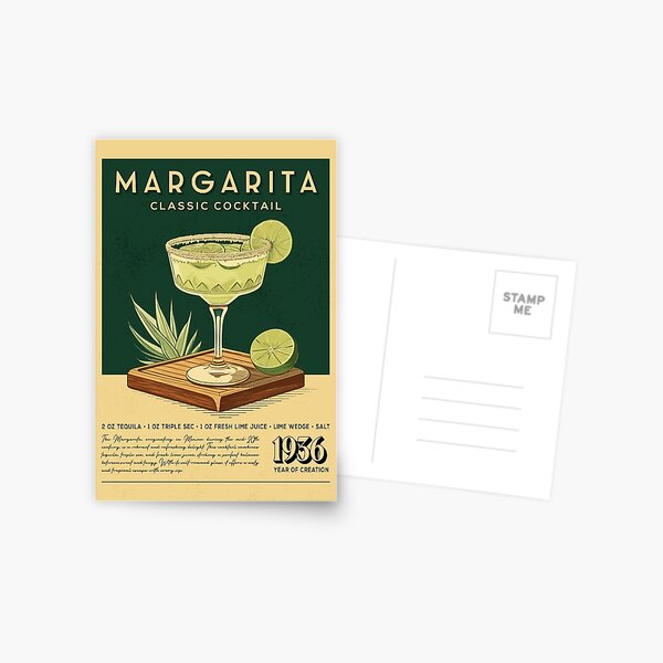Item preview, Margarita Cocktail Vintage Recipe Poster designed and sold by Vintaprints-co.