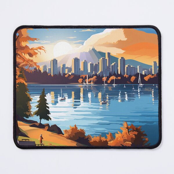 Item preview, A Pop Art Travel Print of Stanley Park in Vancouver - Canada  designed and sold by StudioRedKoala.
