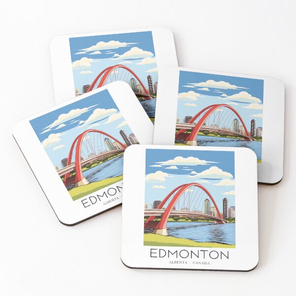 Item preview, A Pop Art Travel Print of Edmonton - Canada  designed and sold by StudioRedKoala.